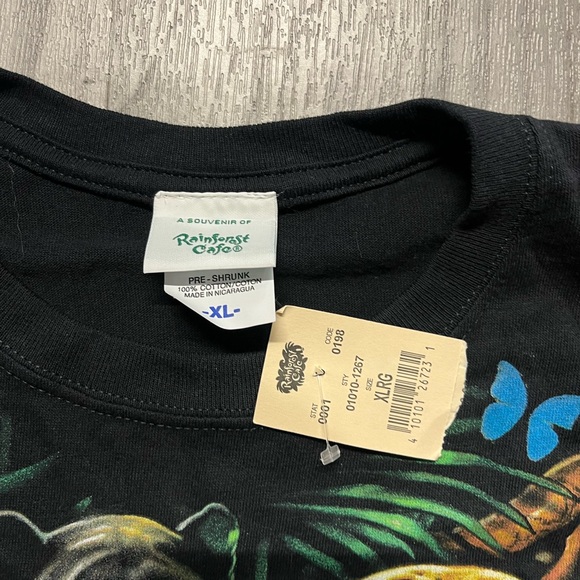 RAINFOREST Black T-Shirt with Colorful Animal Print - Picture 2 of 6